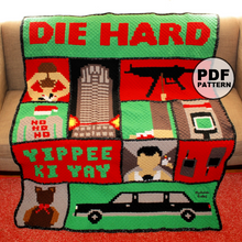 Load image into Gallery viewer, Die Hard Christmas Blanket Crochet Pattern