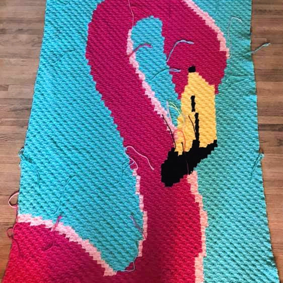 Large Flamingo Graphghan1