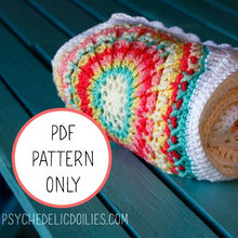 Load image into Gallery viewer, Rainbow Mandala Squares Baby Blanket Pattern