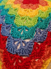 Load image into Gallery viewer, Rainbow Shells Pillow Cover Crochet Pattern