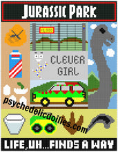 Load image into Gallery viewer, Jurassic Park Blanket Crochet Pattern