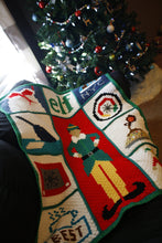 Load image into Gallery viewer, Elf Christmas Blanket Crochet Pattern
