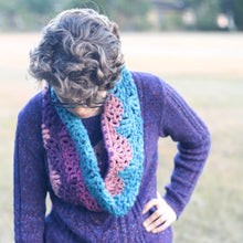 Load image into Gallery viewer, Chunky Cluster Lace Cowl Crochet Pattern