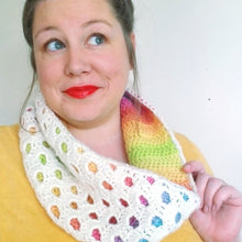 Load image into Gallery viewer, Peek-a-Boo Cowl Crochet Pattern
