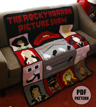 Load image into Gallery viewer, Rocky Horror Blanket Crochet Pattern
