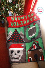 Load image into Gallery viewer, Haunted Holidays Blanket Crochet Pattern
