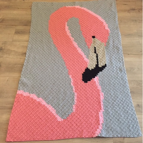 Large Flamingo Graphghan