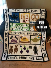 Load image into Gallery viewer, The Office Blanket Crochet Pattern