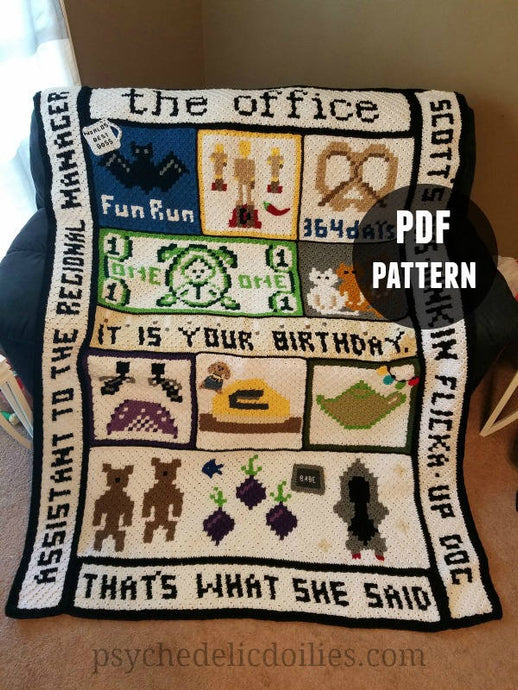 The Office Blanket Crochet Pattern