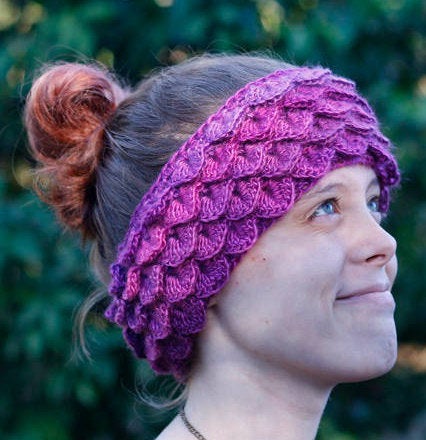Dragon Scale Ear Warmers Crochet Pattern – Psychedelic Doilies
