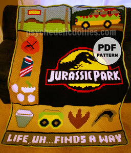 Jurassic Park Blanket Crochet Pattern