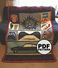 Load image into Gallery viewer, Supernatural Blanket Crochet Pattern
