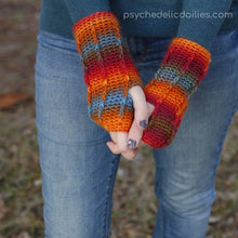 Load image into Gallery viewer, Perpetual Posts Fingerless Gloves Crochet Pattern