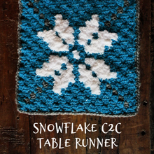 Load image into Gallery viewer, Winter c2c Table Runner Crochet Pattern