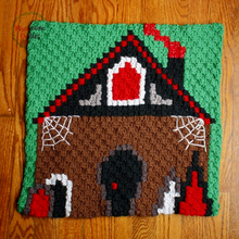 Load image into Gallery viewer, Haunted Holidays Blanket Crochet Pattern